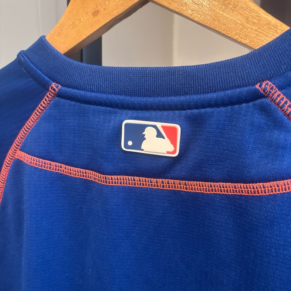 New York Mets Majestic Blue Thermal Base Pullover Long Sleeve Top Size Small - Picture 13 of 15